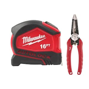 Milwaukee 25 ft. x 1-1/16 in. Compact Wide Blade Tape Measure with LED  48-22-0428 - The Home Depot