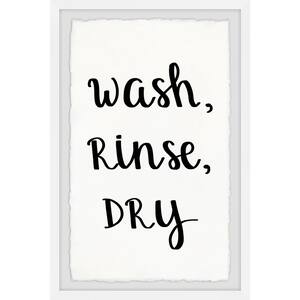 "Wash and Rinse" by Marmont Hill Framed Typography Art Print 45 in. x 30 in.