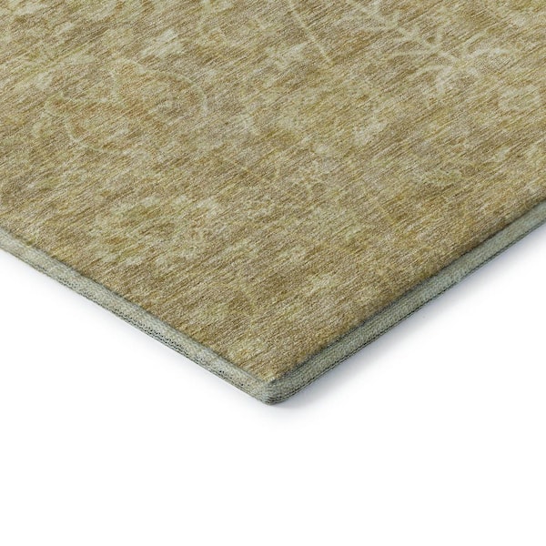 Mayfield Premium Machine Washable Abstract AMF1086 Tan 2 ft. x 3 ft. Area Rug