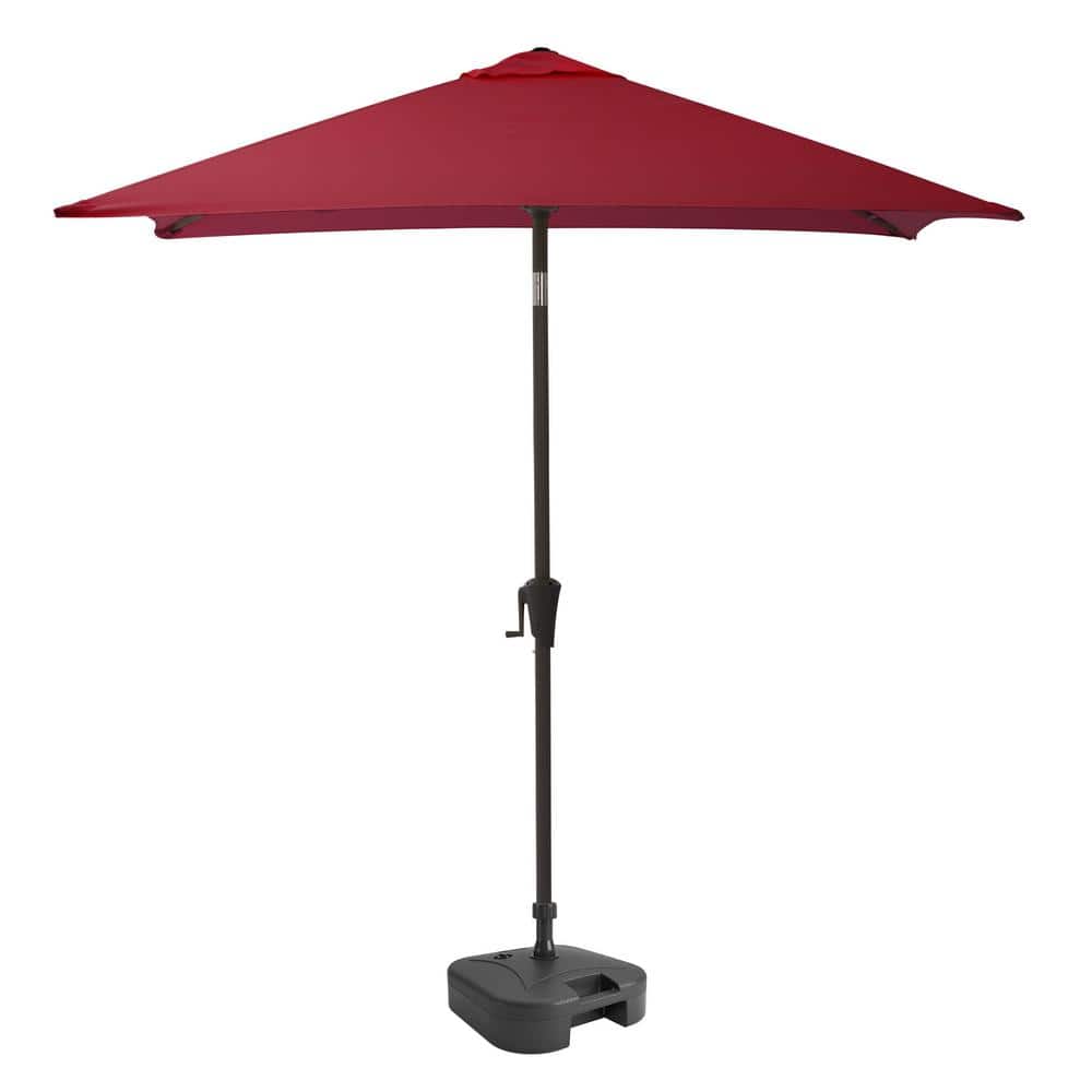 9 ft. Steel Market Square Tilting Patio Umbrella with Umbrella Base in Wine Red price history on PriceWatchPro