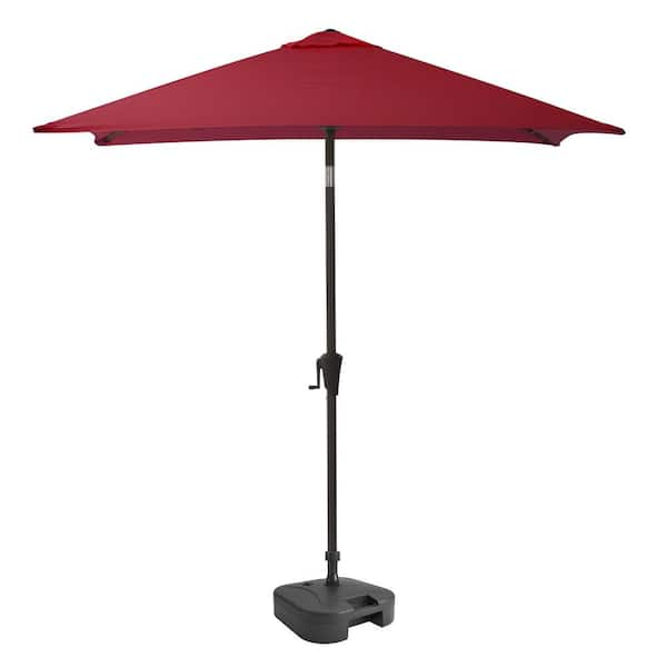 CorLiving 9 ft. Steel Market Square Tilting Patio Umbrella with ...