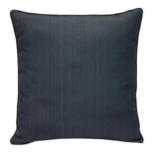 24 in. x 24 in. Urban Chic Outdoor Pillow Throw Pillow in Navy Includes 1 Throw Pillow