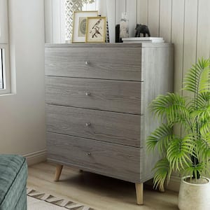 Cordero 4-Drawer Dark Gray Chest of Drawers (39.25 in. H x 31.25 in. W x 15.5 in. D)