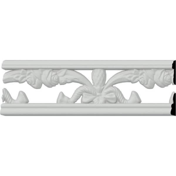 Ekena Millwork SAMPLE - 3/8 in. x 12 in. x 3-7/8 in. Polyurethane Pierced Panel Moulding Backplate