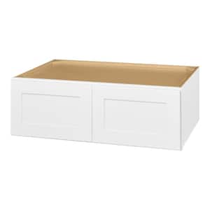 Avondale 36 in. W x 24 in. D x 12 in. H Ready to Assemble Plywood Shaker Wall Bridge Kitchen Cabinet in Alpine White