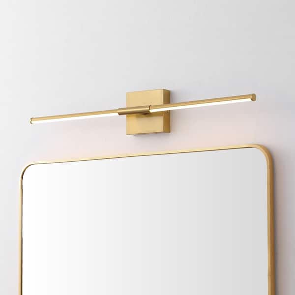 Makena 28 in. Gold Dimmable Integrated LED Metal Wall Sconce