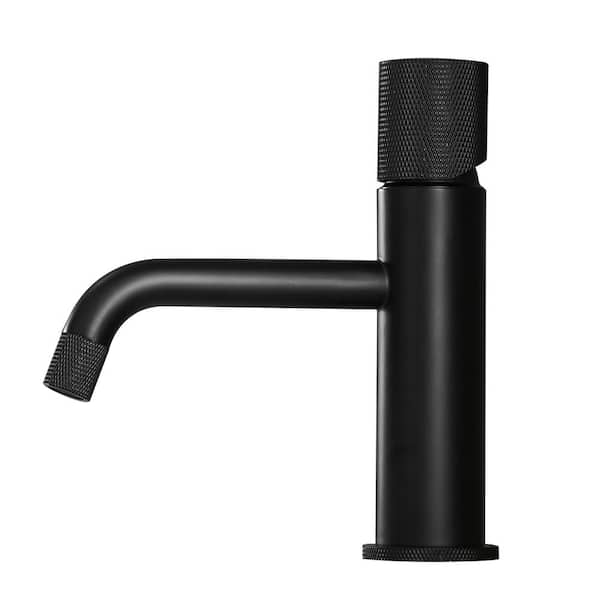 Unbranded Modern Single Hole Single Handle Bathroom Faucet in Matte Black