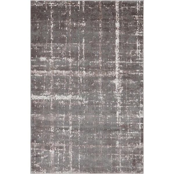 Jill Zarin Uptown Collection Lexington Avenue Gray 5' 0 x 8' 0 Area Rug