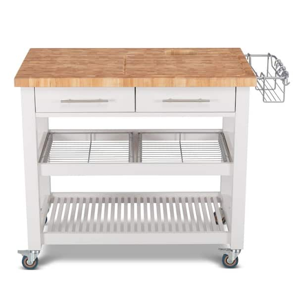 Chris & Chris Butcher Block Kitchen Cart