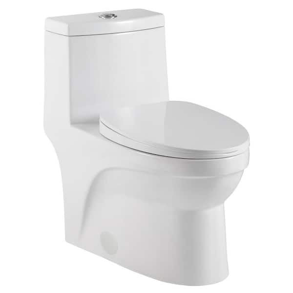 Mediterraneo Porto 1-Piece 1.1/1.6 GPF Dual Flush Elongated Toilet in ...