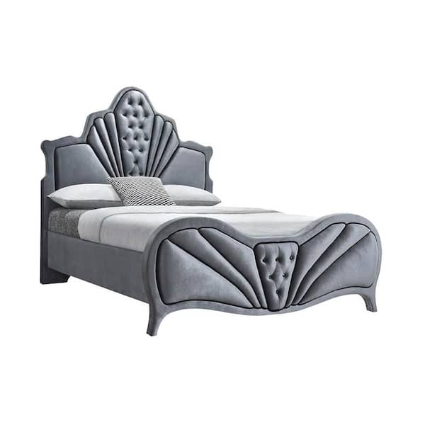Dante Gray Wood Frame Queen Platform Bed