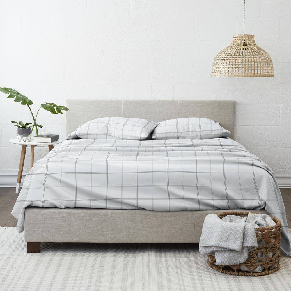 Twin Gray Cotton Flannel Deep Pocket Sheet Set