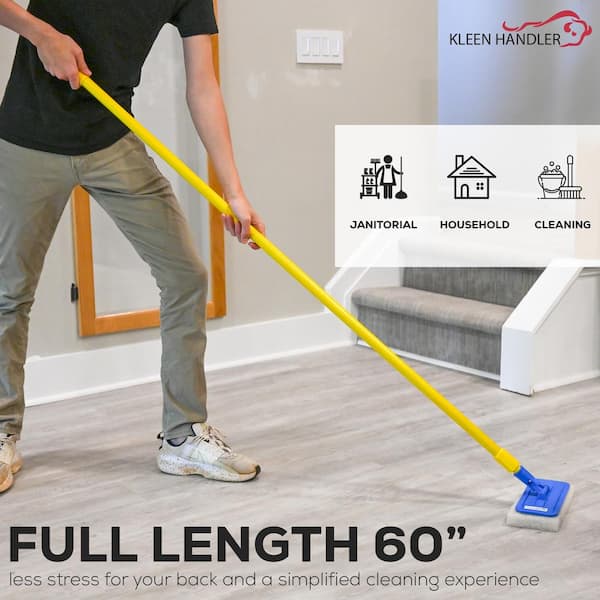 Rubbermaid Telescopic Wet Mop Handle: 4 to 6 ft., Metal, Snap-On, Yellow