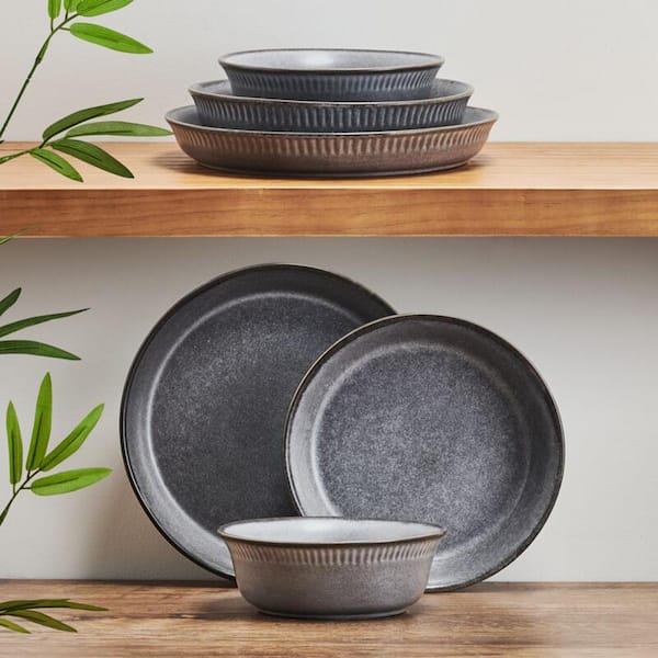 Pfaltzgraff 6-Piece Slate Amara Gray Dinnerware Bowl Set