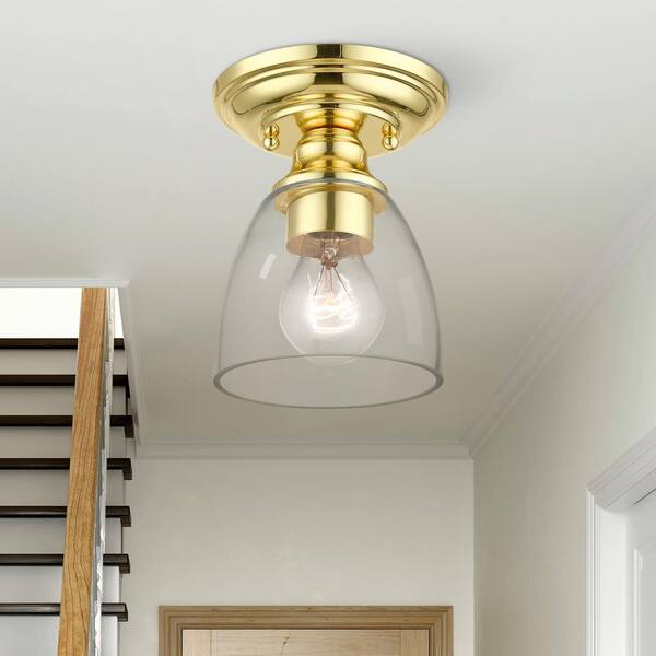 AVIANCE LIGHTING Grandview 5.375 in. 1-Light Polished Brass AVIANCE LIGHTING Grandview 5.375 in. 1-Light Polished Brass