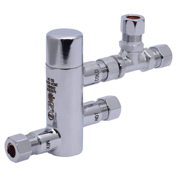 Cash Acme 3/8 in. Compression HG-135 Thermostatic Mixing Valve with Compression Tee