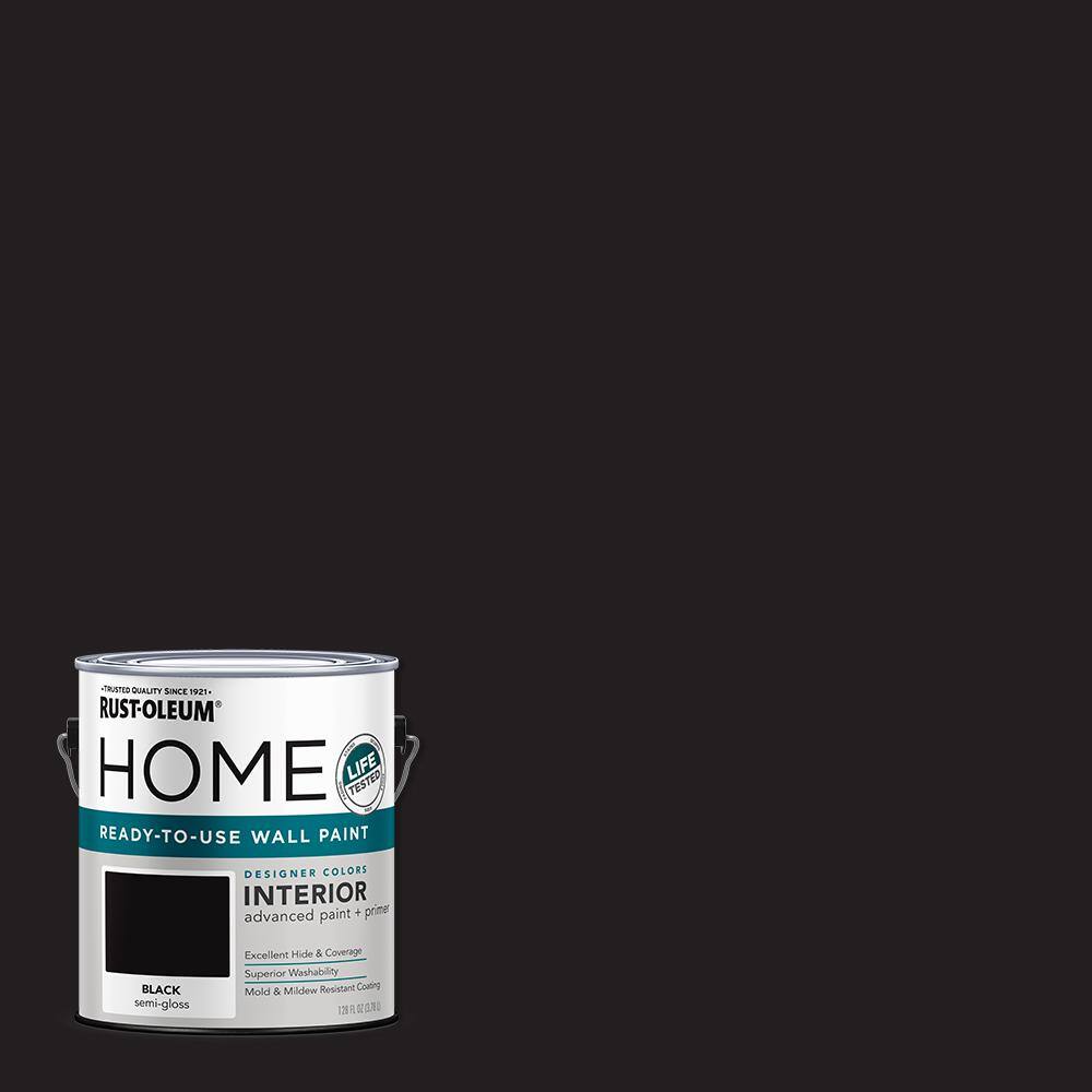 RustOleum Home 1 Gal. SemiGloss Black Interior Wall Paint365509