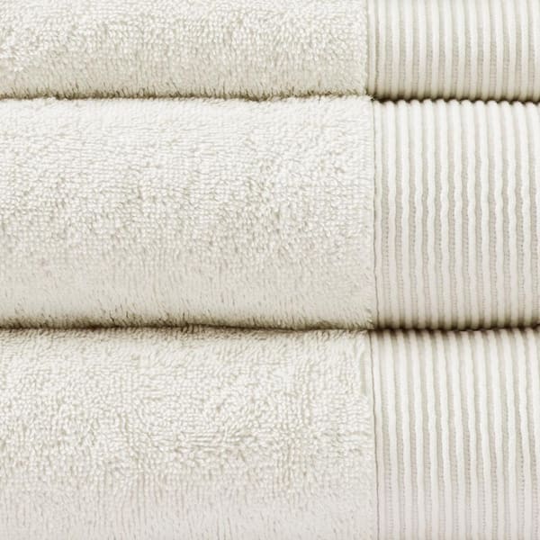 Nuage Ivory Cotton Tencel Blend Antimicrobial 6 Piece Towel Set