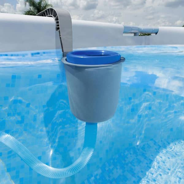Bestway 19.3 in. Plastic 800 GPH Above Ground Swimming Pool Surface Skimmer  Debris Cleaner 58233E-BW - The Home Depot