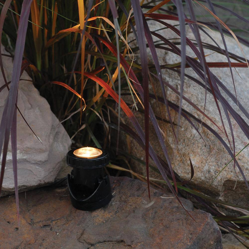 Black LED Pond and Landscape Light with Colored Lenses