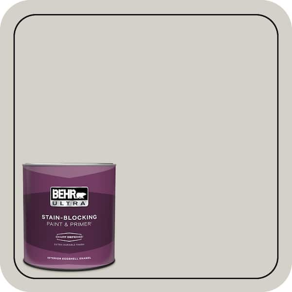 BEHR ULTRA 1 qt. Designer Collection #DC-014 Gray View Extra Durable Eggshell Enamel Interior Paint & Primer