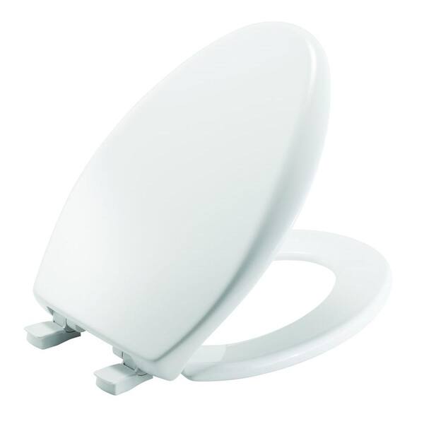 Church Affinity Elongated Closed Front Toilet Seat in Cotton White