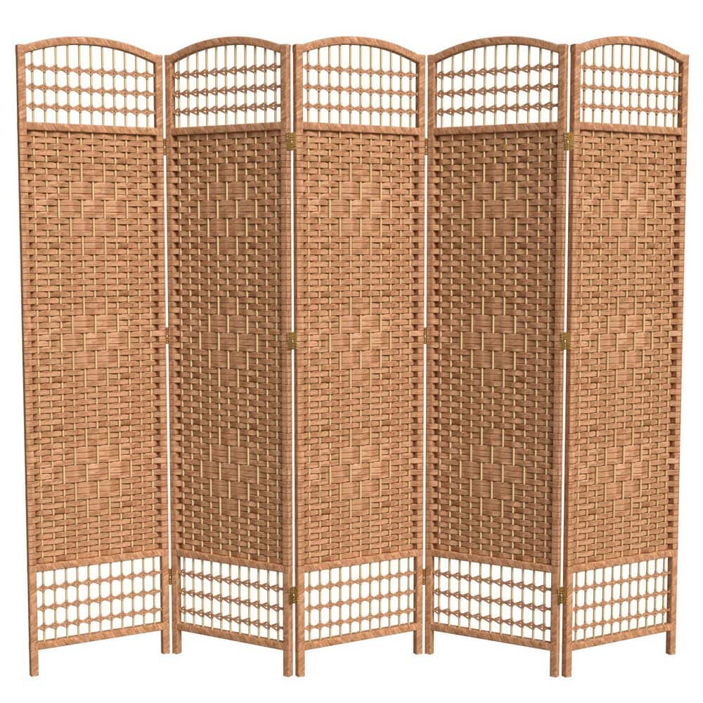 5.5 ft. Natural 5-Panel Room Divider