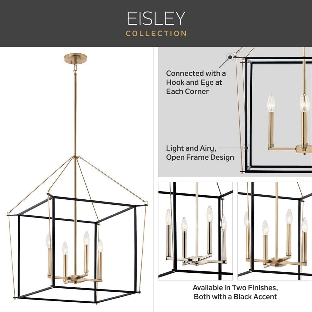Champagne Bronze 8-Light Modern Taper Candle Pendant