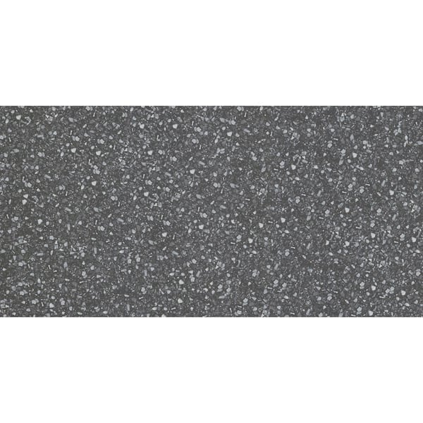 Fragmento Black 12 in. x 24 in. Matte Porcelain Floor and Wall Tile (15.5 sq. ft./Case, 8 pcs)