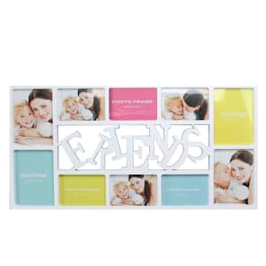 28.75 in. White Dual-Sized  in. Friends in. Photo Picture Frame Collage Wall Decoration 5 in. x 7 in.