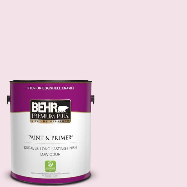 BEHR PREMIUM PLUS 1 gal. #690C-2 Pink Amour Eggshell Enamel Low Odor Interior Paint & Primer