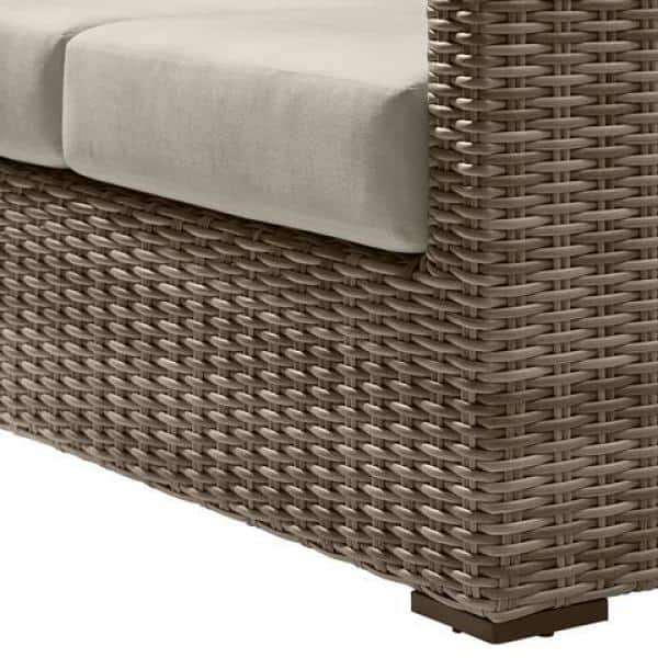 Home Decorators Collection Kingsbrook Commercial Wicker Outdoor Couch With Removable Tan Cushions Gb 11357 Arp A - Home Decorators Catalog Outdoor Furniture
