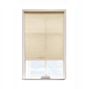 Linen Polyester 31 in.W x 72 in.L Light Filtering Cordless Natural Fabric Roller Shades