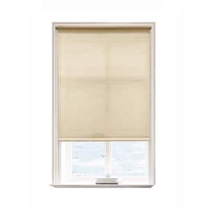Linen Polyester 35 in.W x 72 in.L Light Filtering Cordless Natural Fabric Roller Shades