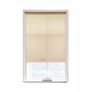 Linen Polyester 37 in.W x 72 in.L Light Filtering Cordless Natural Fabric Roller Shades