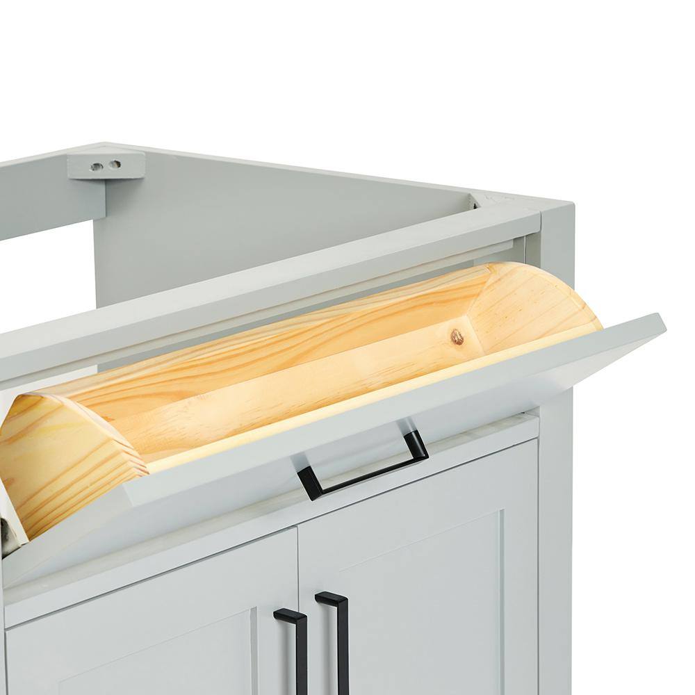 Hepburn 30" Gray Hardwood Single Freestanding Vanity Cabinet