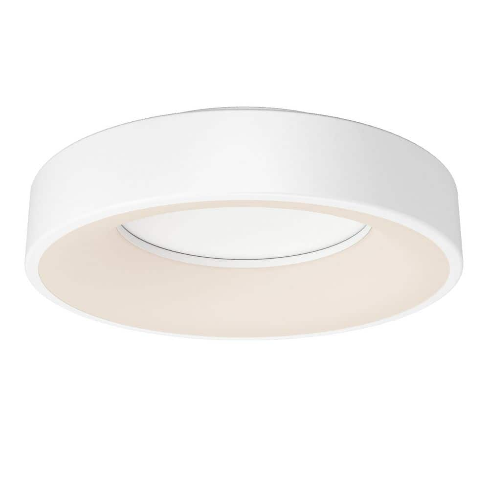 Artika Aiden 13 in. 1-Light Modern White Integrated LED 5 CCT Flush Mount  Ceiling Light Fixture for Kitchen or Bedroom FM-AIC-HD2WH - The Home Depot