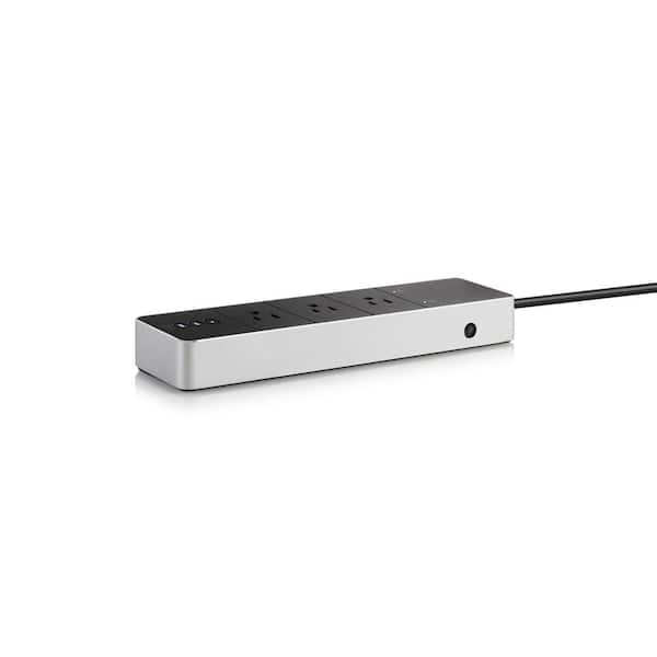 Energy Strip - WiFi Connected Triple Outlet Smart Power Strip, works with Apple Home and Protects your Devices (Black)
