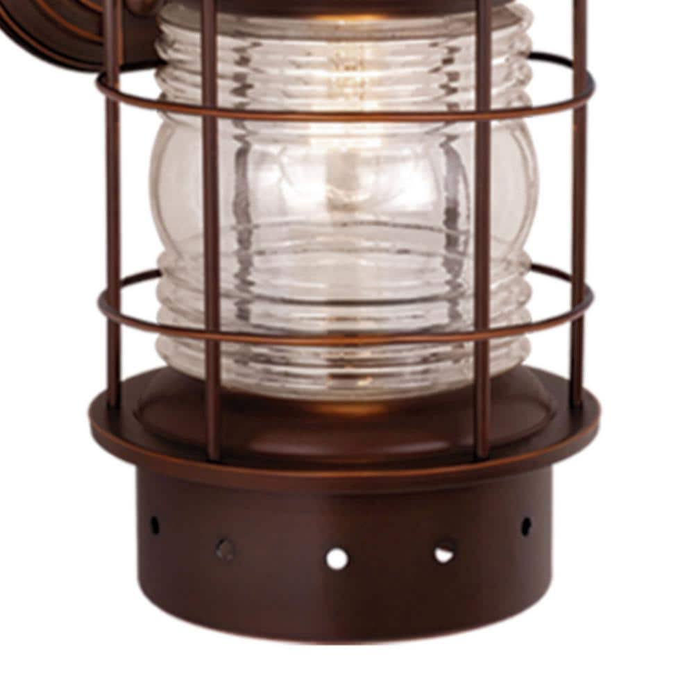 Hyannis 18" Traditional Nautical Bronze Sconce with Clear Glass