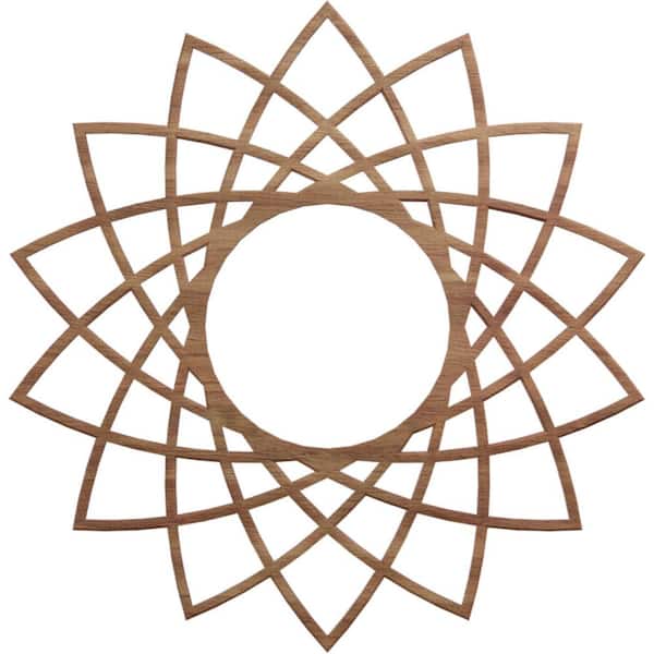 Ekena Millwork 0.375 in. x 7.75 in. x 20 in. Wood Medallion Moulding