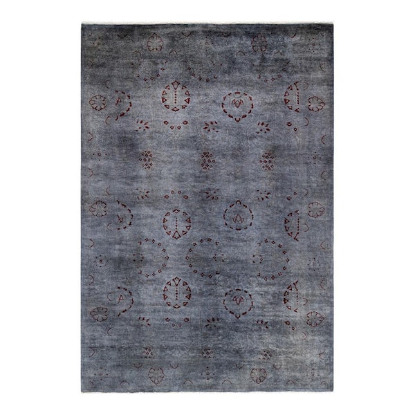 Solo Rugs Gray 5 ft. 2 in. x 7 ft. 6 in. Fine Vibrance One-of-a-Kind Hand-Knotted Area Rug