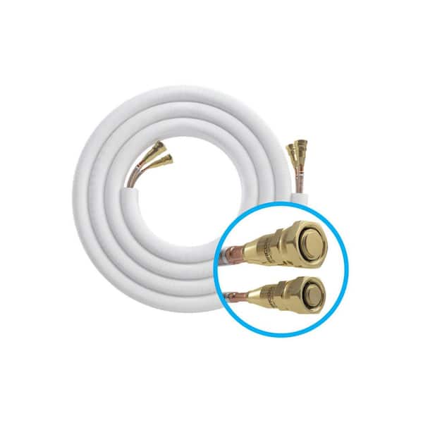 25 ft. Pre-Charged 3/8 in. x 5/8 in. No-Vac QuickConnect Line Set R454B for 5th Gen DIY Mini-Split Systems