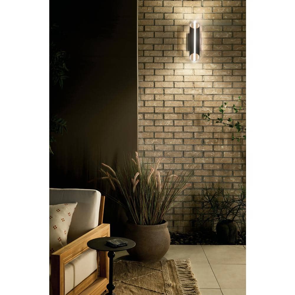 Astalis Black and Gold Cylinder LED Wall Light