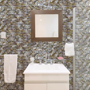 Natural Seashell Dark Color Pearl 12 in. x 12 in. Rectange Mosaic Tile Decorative Backsplash Tile( 10 sq.ft./case)