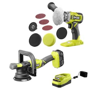 ONE+ 18V Cordless 2-Tool Combo Kit w/ 3 in. Detail Polisher/Sander, 5 in. Dual Action Polisher, 4.0 Ah Battery & Charger