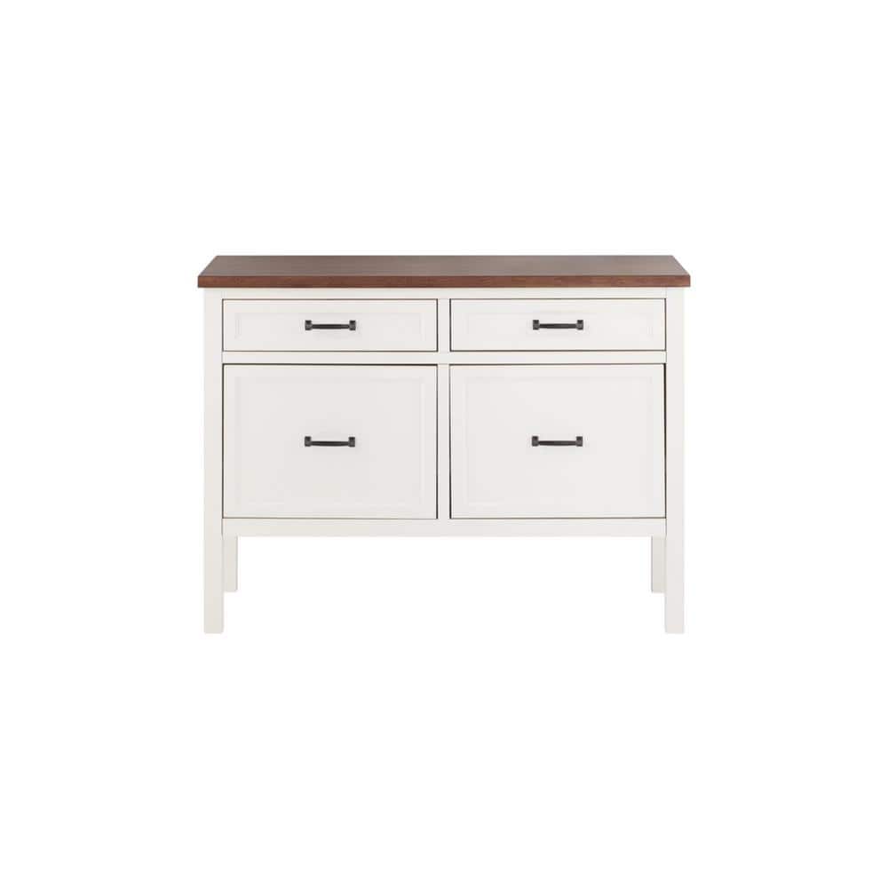 Home Decorators Collection Appleton 4 Drawer White and Haze Wood Finish Lateral File Finish Top (41.5 in. W x 30.5 in. H), White/Haze -  SK19346E2r2-W