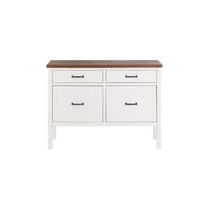 Appleton 4 Drawer White and Haze Wood Finish Lateral File Finish Top (41.5 in. W x 30.5 in. H)
