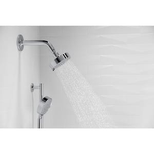 Purist 3-Spray Patterns 5.5 in. Single 1.75 GPM Wall Mount Fixed Shower Head in Vibrant Rose Gold