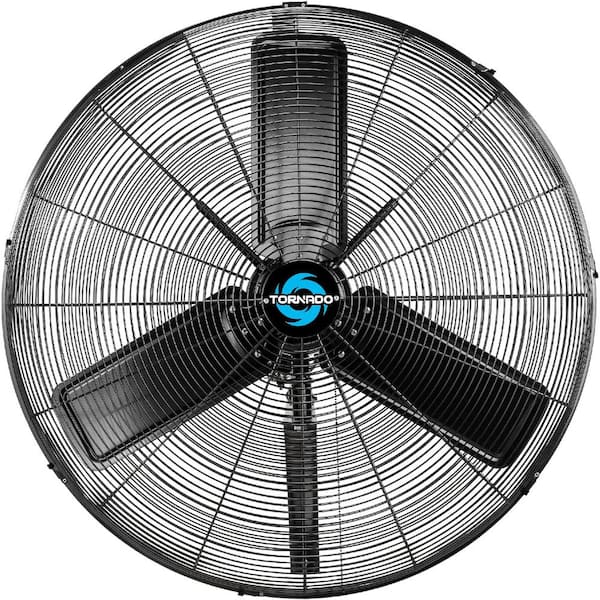 Tornado 30 in. 2-Speed IPX4 Water-Resistant High Velocity Wall Fan in Black Outdoor Rated with Oscillating Head