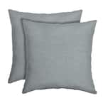 16 in. x 16 in. Stone Leala Texture Outdoor Square Pillow (2-Pack)